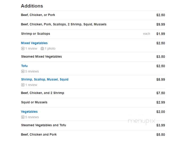 Pakha's Thai House - Dillsburg, PA menu_pic