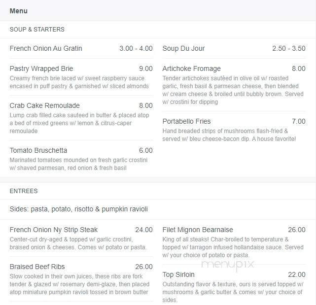 Riverside Inn - Cambridge Springs, PA menu_pic