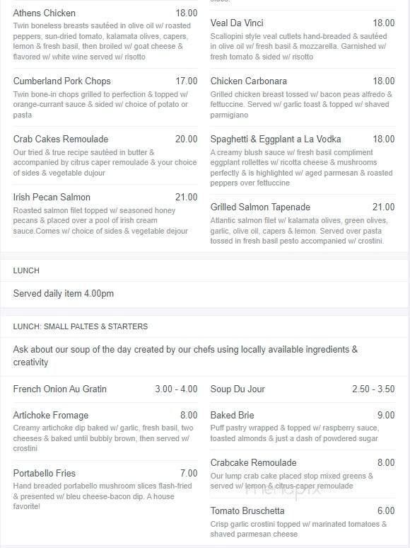 Riverside Inn - Cambridge Springs, PA menu_pic