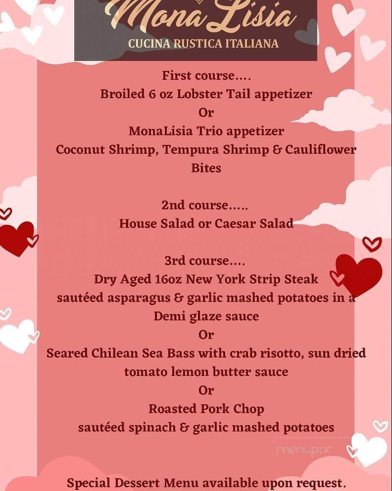 Monalisia - Williamstown, NJ menu_pic