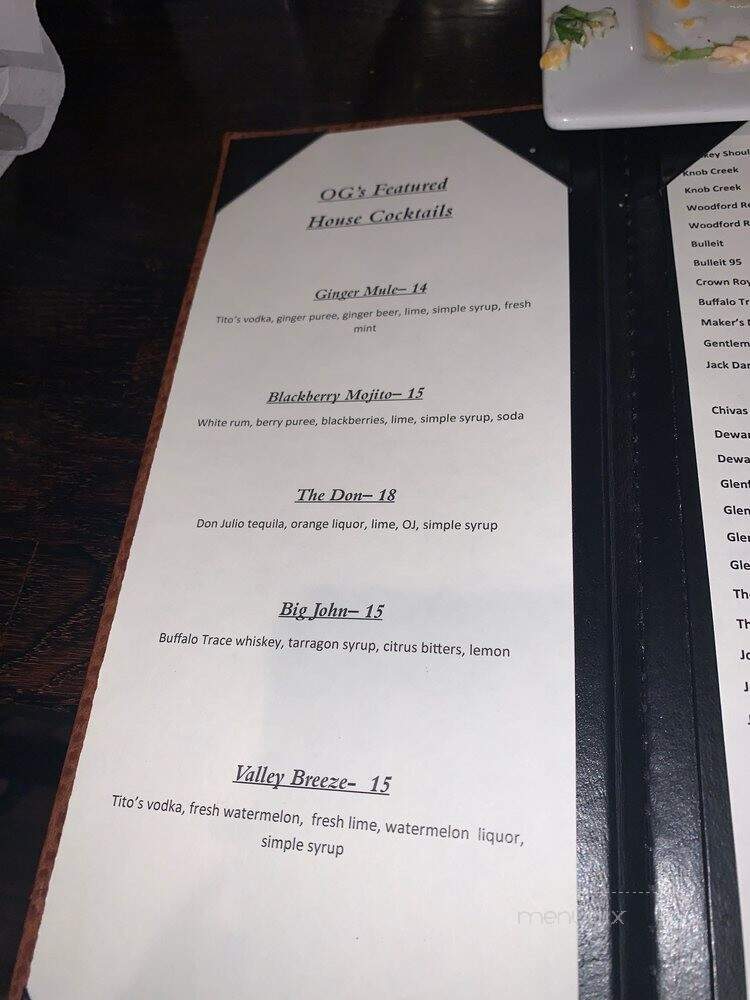 The Oak Glen Steakhouse & Saloon - Yucaipa, CA menu_pic