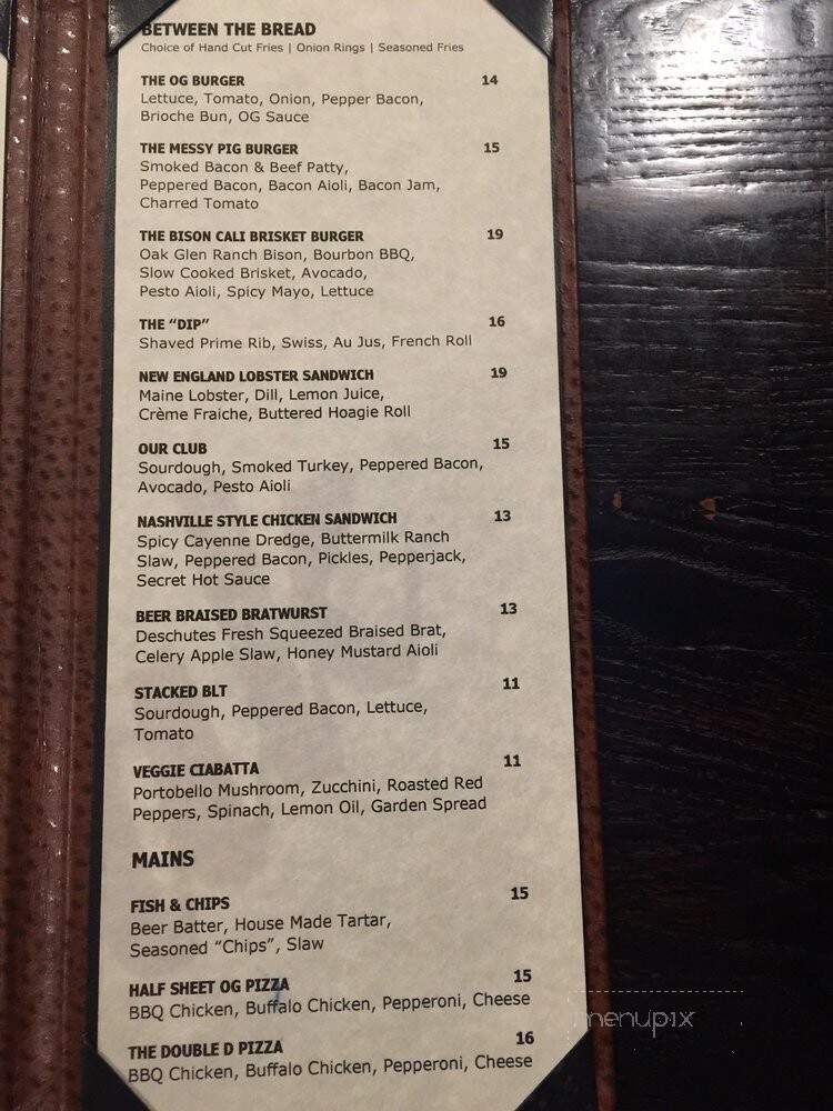 The Oak Glen Steakhouse & Saloon - Yucaipa, CA menu_pic