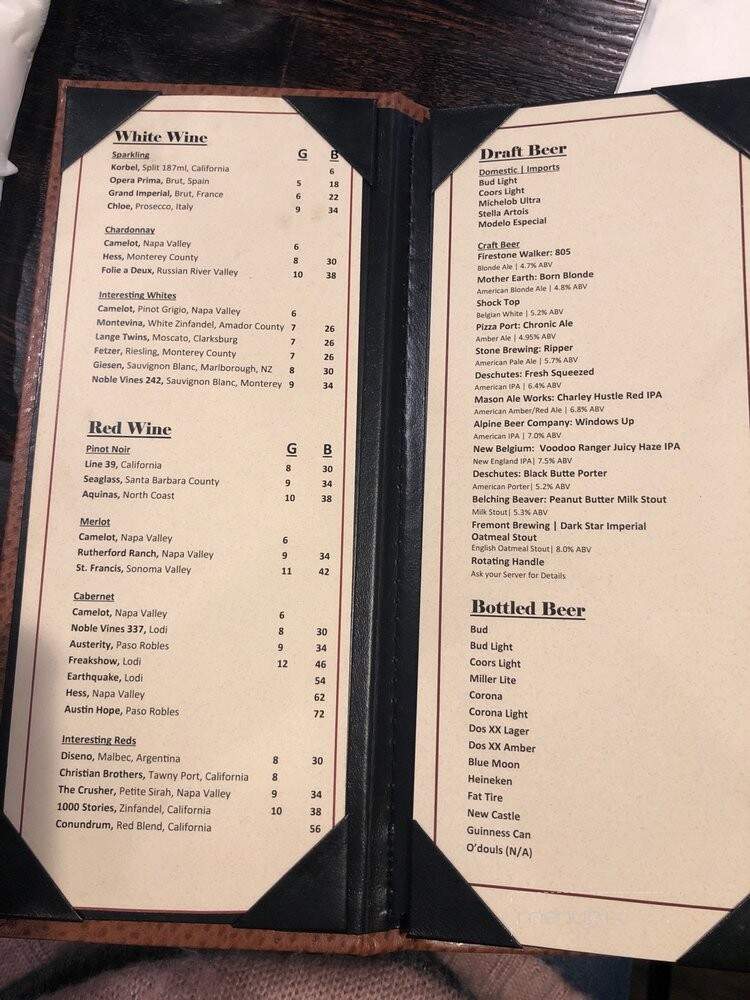 The Oak Glen Steakhouse & Saloon - Yucaipa, CA menu_pic