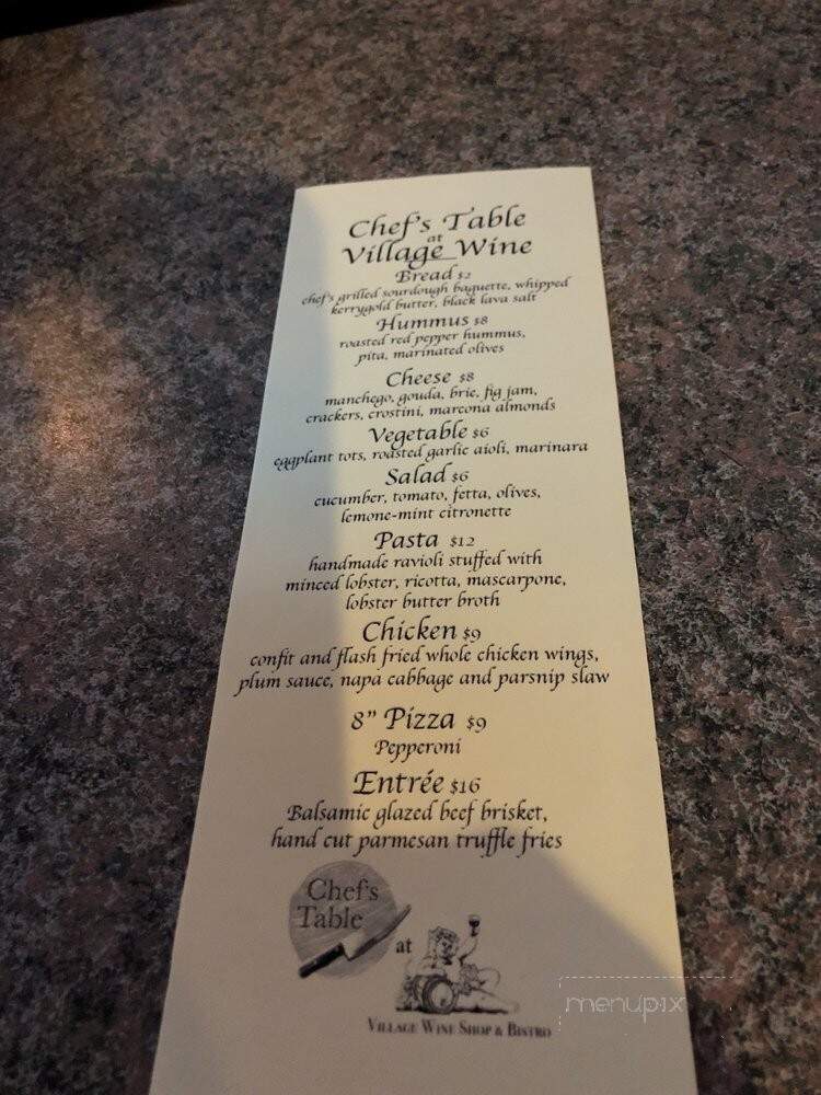 The Village Wine Shop And Bistro - Powell, OH menu_pic