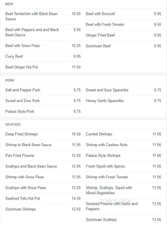 Phoenix Buffet - Red Deer, AB menu_pic