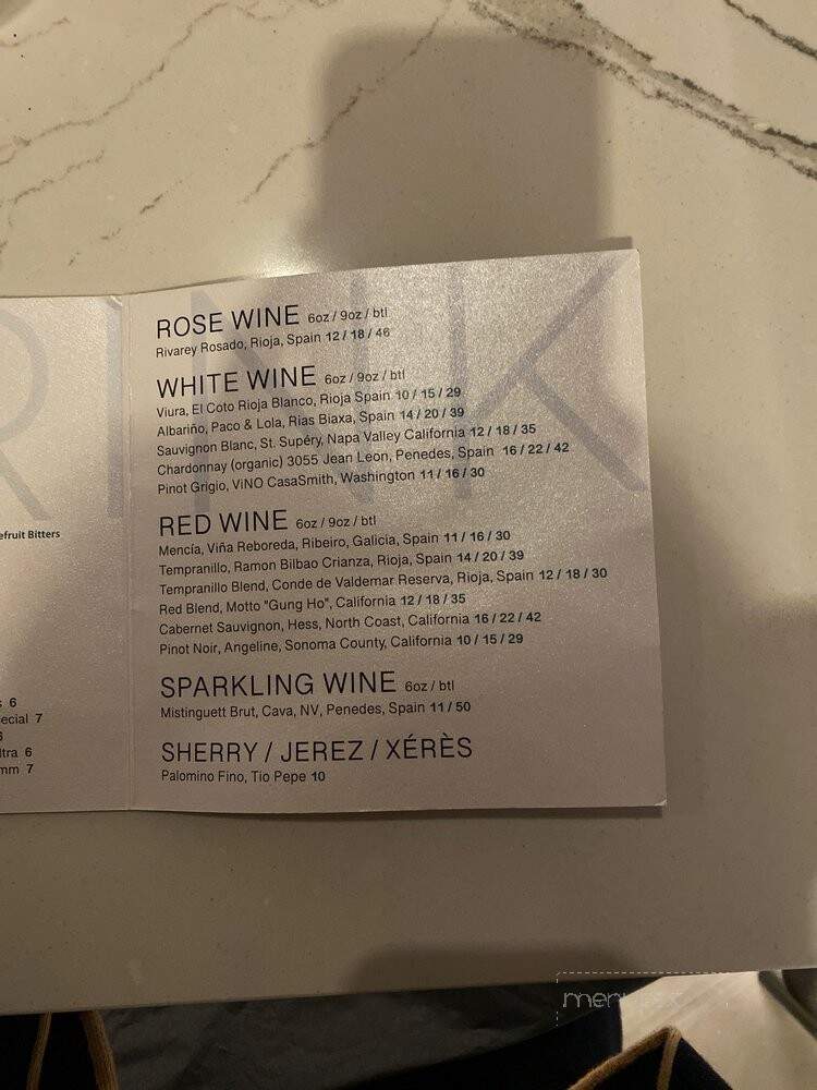 AC Bar and Lounge - El Segundo, CA menu_pic