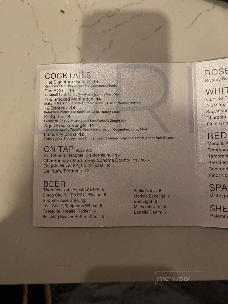 AC Bar and Lounge - El Segundo, CA menu_pic