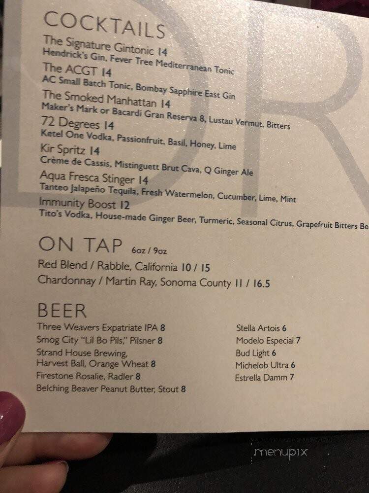 AC Bar and Lounge - El Segundo, CA menu_pic