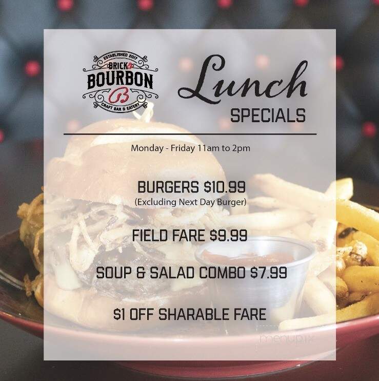 Brick & Bourbon - St. Cloud, MN menu_pic
