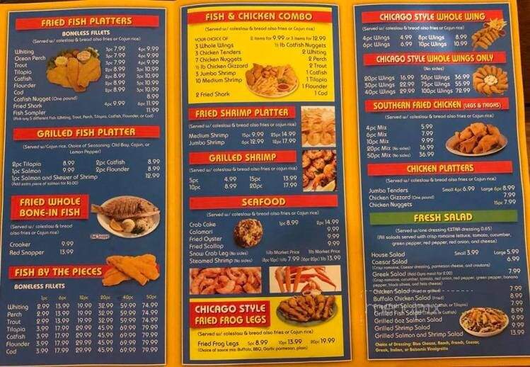 Shark's Fish and Chicken - Lanham, MD menu_pic