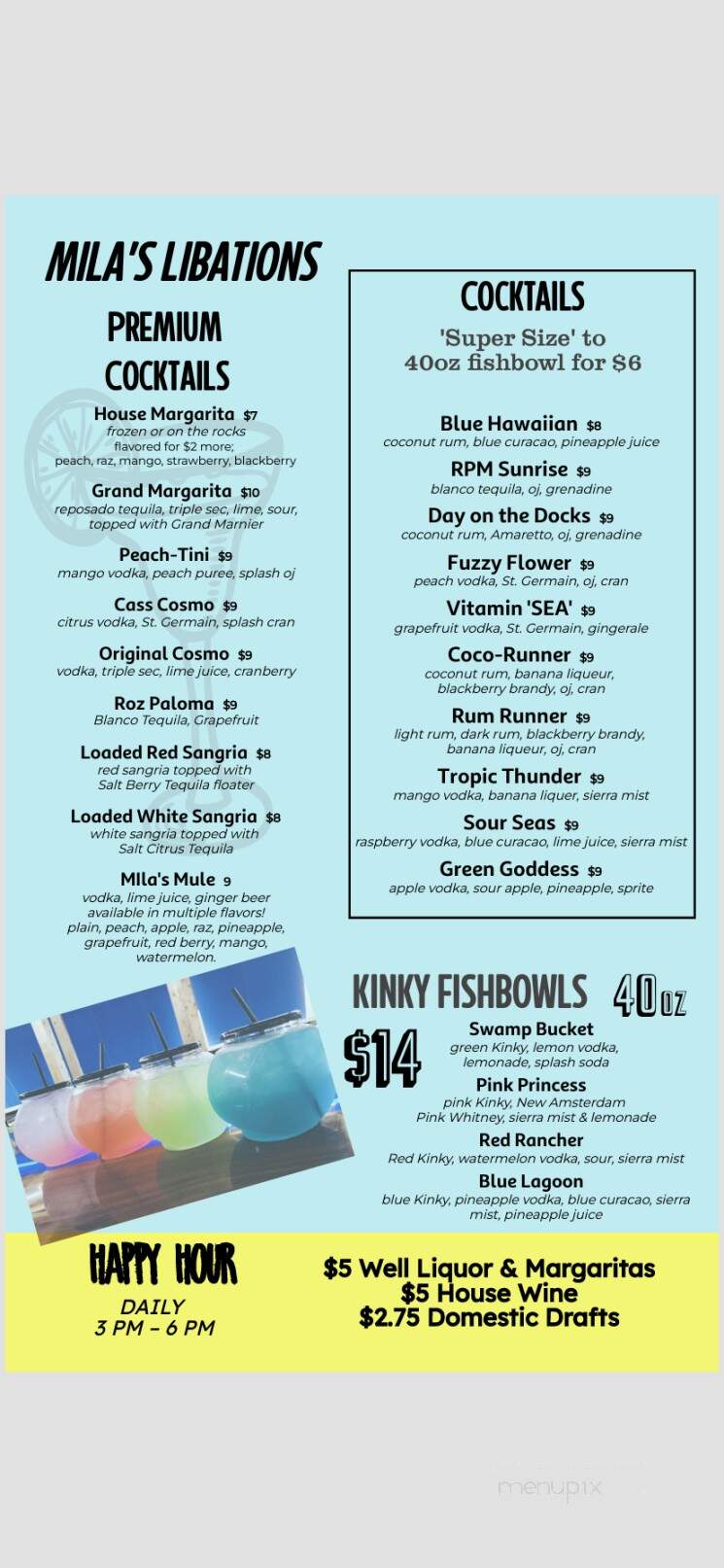 Mila's On the Manatee - Palmetto, FL menu_pic