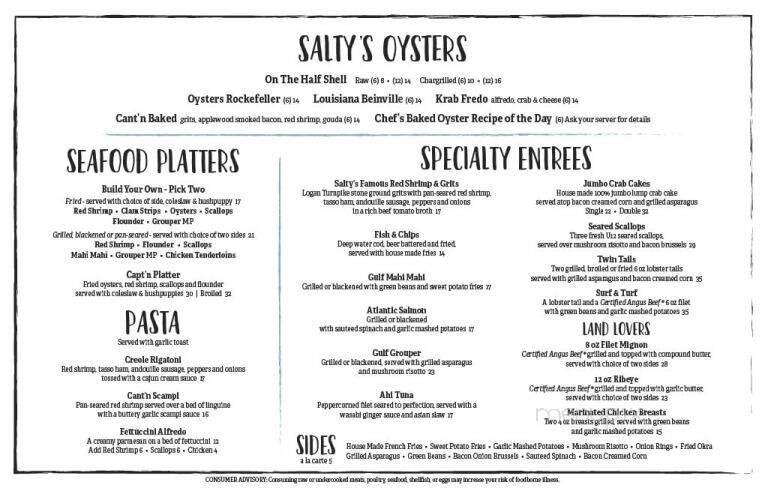 The Salty Mule - Canton, GA menu_pic