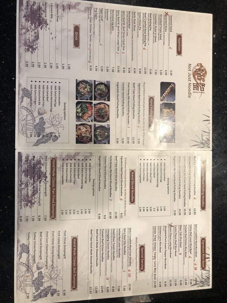 Not Just Noodle - Madison Heights, MI menu_pic