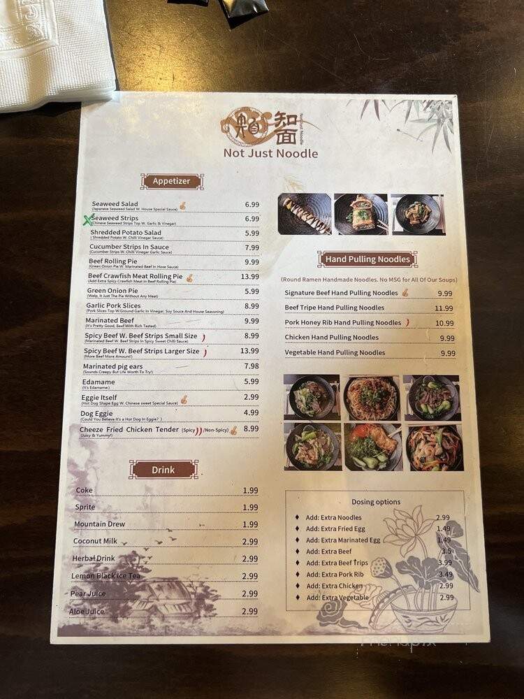 Not Just Noodle - Madison Heights, MI menu_pic