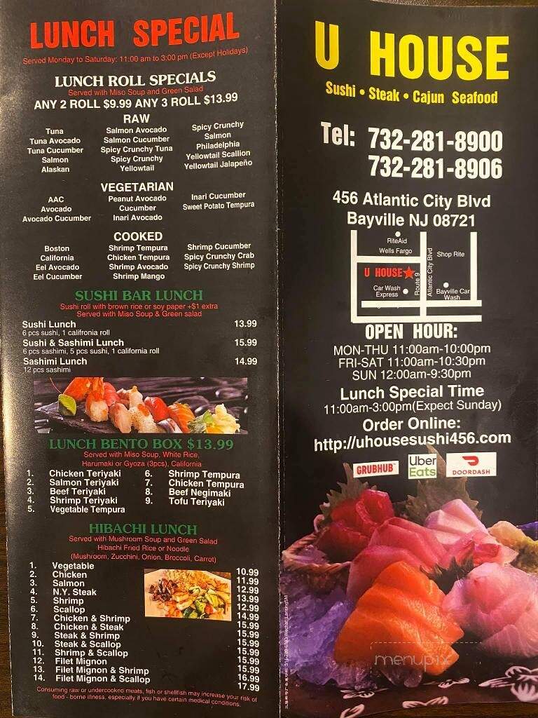 U House - Berkeley Township, NJ menu_pic