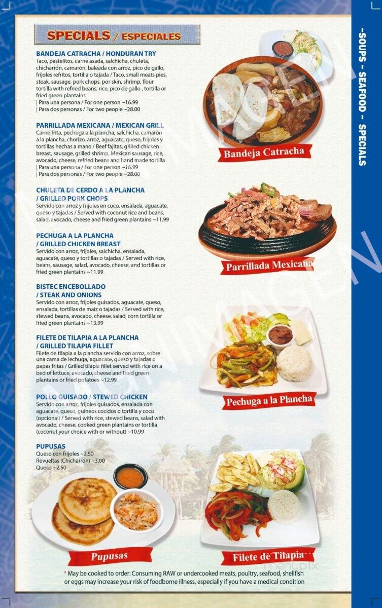 Pirulos Restaurant - Spindale, NC menu_pic