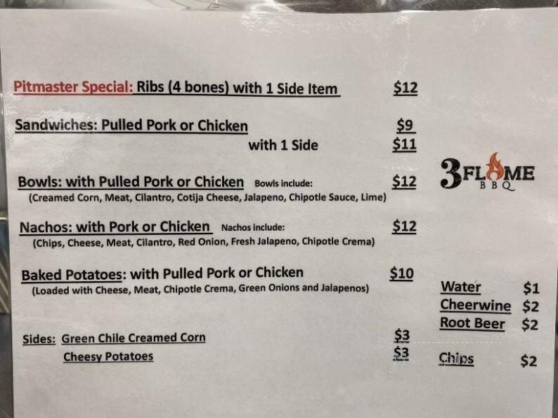 3 Flame BBQ - Sunbury, OH menu_pic