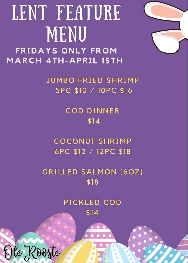 Ole Rooste - Connersville, IN menu_pic