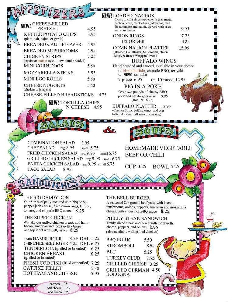 Silver Bell Restaurant - Wadesville, IN menu_pic