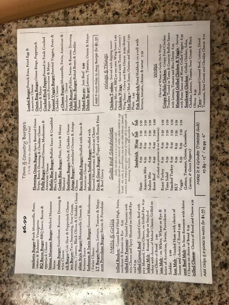 Town & Country Deli - Amsterdam, NY menu_pic