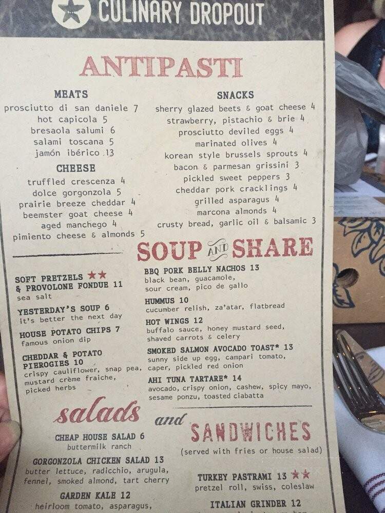 The Yard at Farmer Arts District - Tempe, AZ menu_pic
