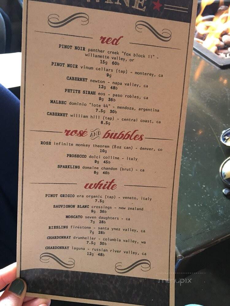 The Yard at Farmer Arts District - Tempe, AZ menu_pic