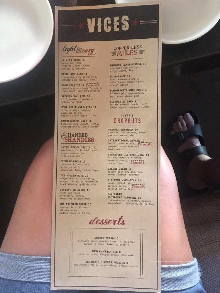 The Yard at Farmer Arts District - Tempe, AZ menu_pic