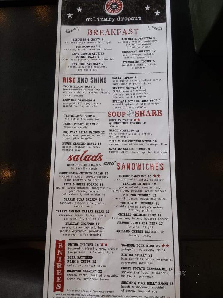 The Yard at Farmer Arts District - Tempe, AZ menu_pic