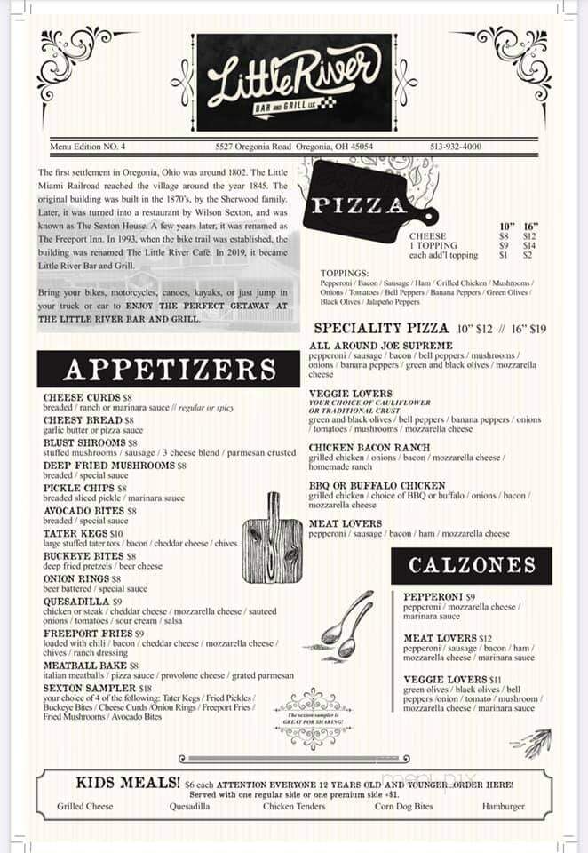 Little River Cafe - Oregonia, OH menu_pic