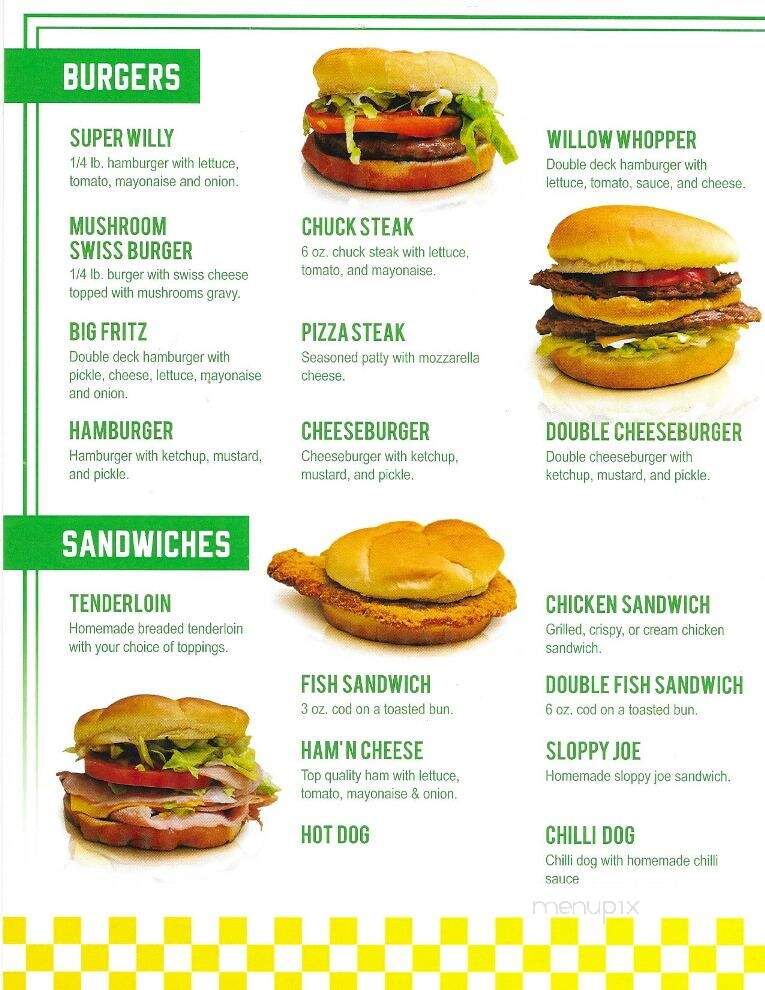 Willow - Celina, OH menu_pic