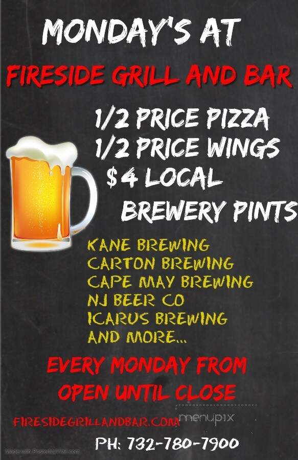 Fireside Bar and Grill - Marlboro, NJ menu_pic