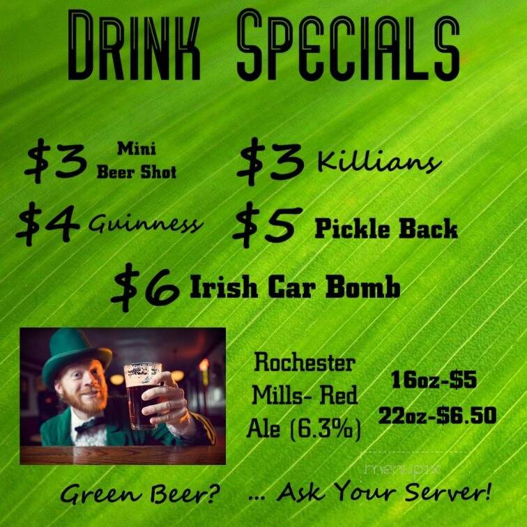 Zz's Sports Bar & Grill - Adrian, MI menu_pic