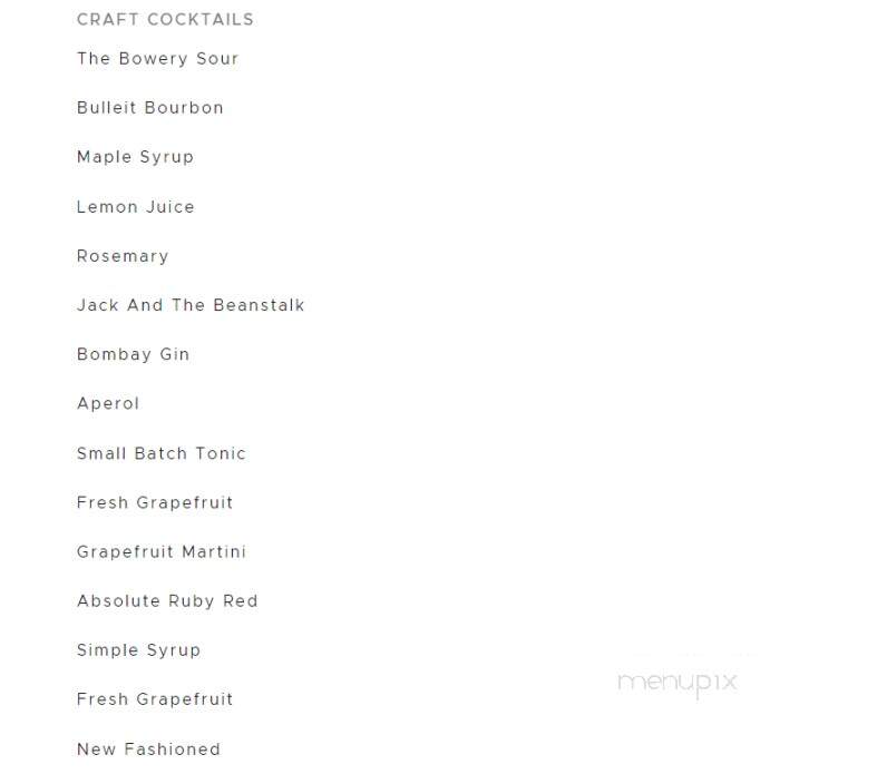 Bowery - Franklin, NC menu_pic