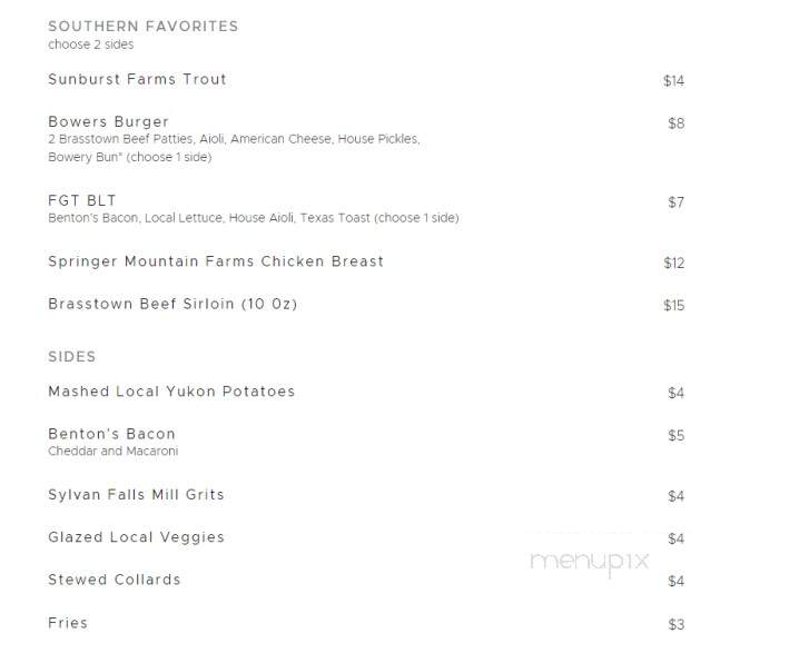Bowery - Franklin, NC menu_pic