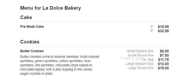 La Dolce Bakery - Freehold, NJ