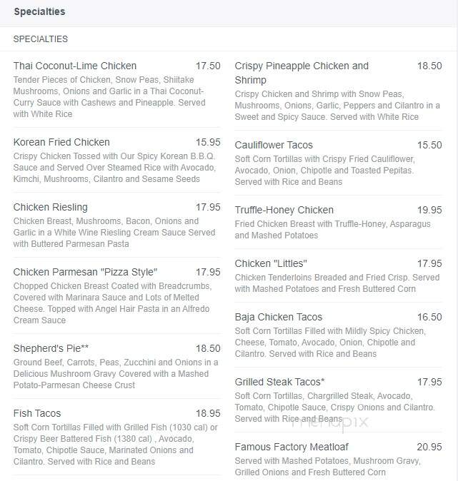 Naples Cheesecake Co. - Naples, FL menu_pic