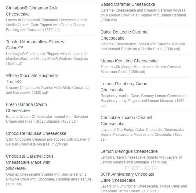 Naples Cheesecake Co. - Naples, FL menu_pic