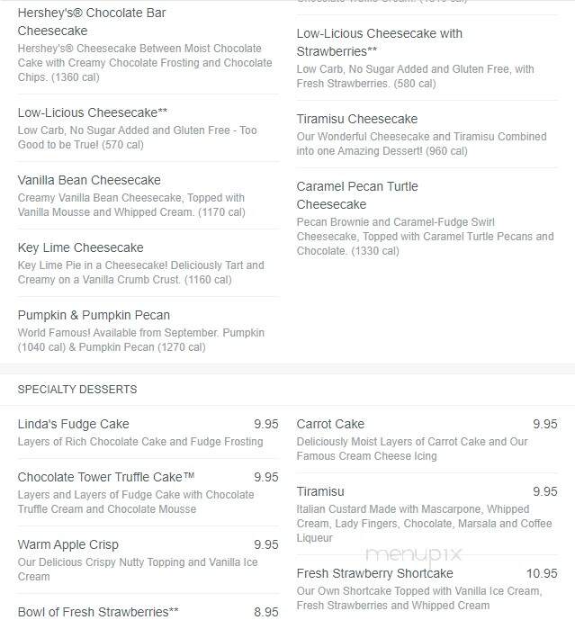 Naples Cheesecake Co. - Naples, FL menu_pic