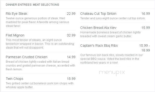 Barker's Island Inn Galley - Superior, WI menu_pic