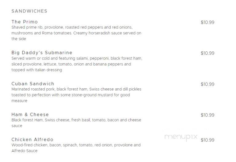 Big Daddy's Pizzeria - Sevierville, TN menu_pic