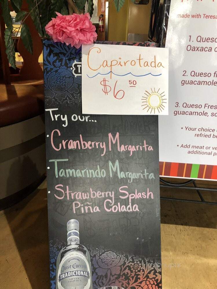 Teresa's Mosaic Cafe - Tucson, AZ menu_pic