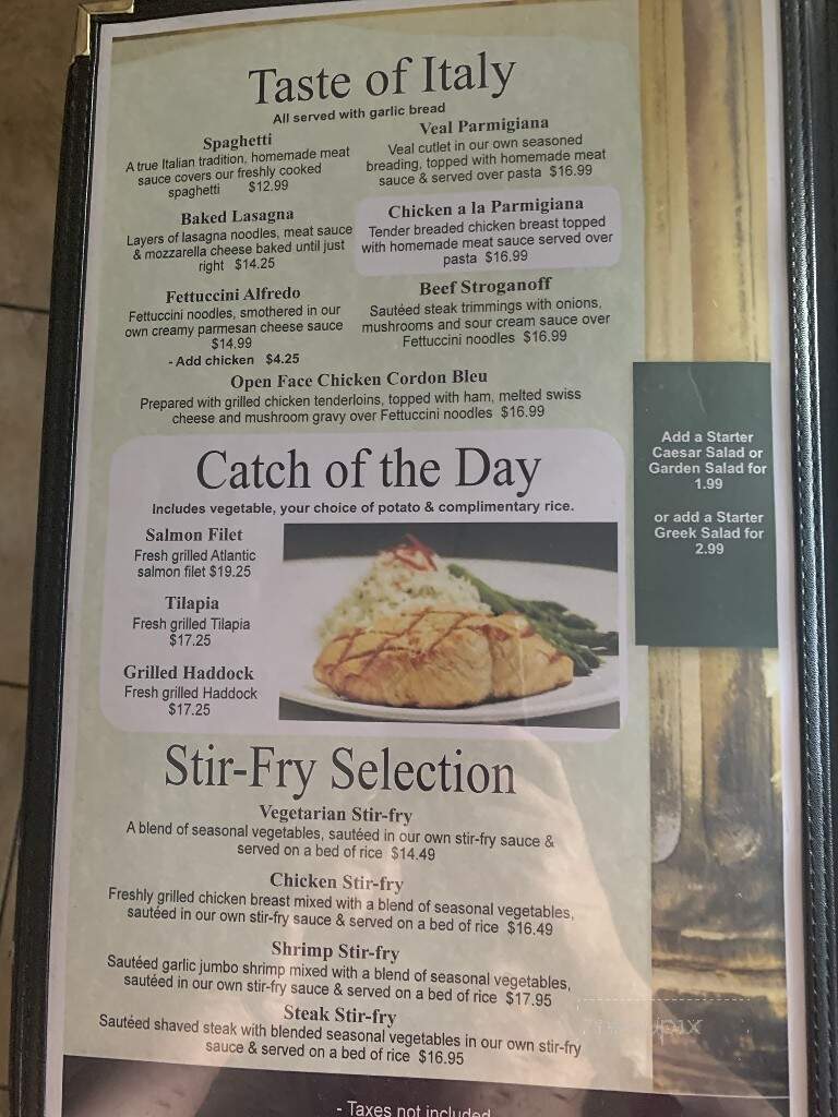 Omega Family Restaurant - Kitchener, ON menu_pic
