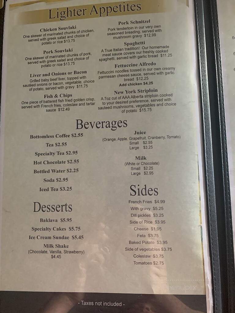 Omega Family Restaurant - Kitchener, ON menu_pic