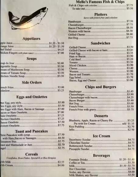 Mellos Coffee Shop - Nepean, ON menu_pic