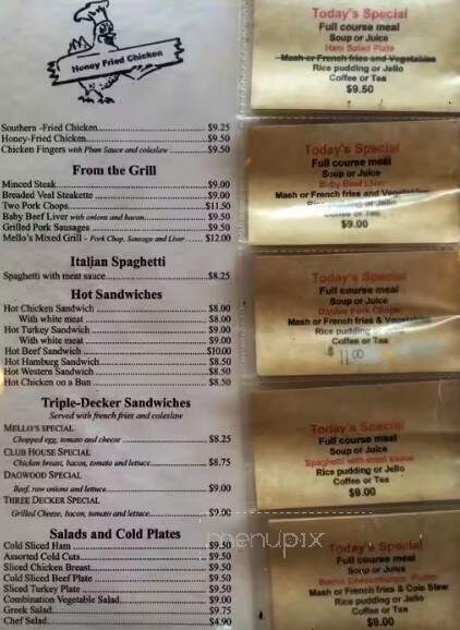 Mellos Coffee Shop - Nepean, ON menu_pic