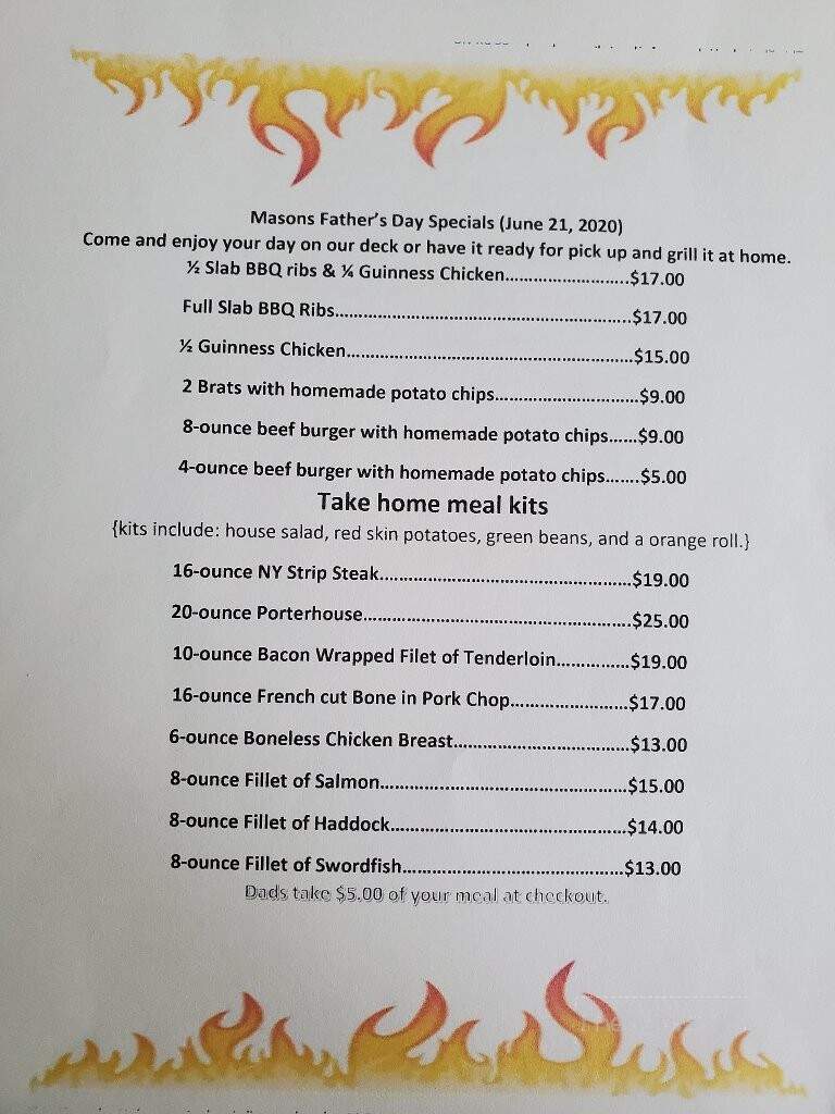 Maxson Riverside Restaurant - Oregon, IL menu_pic