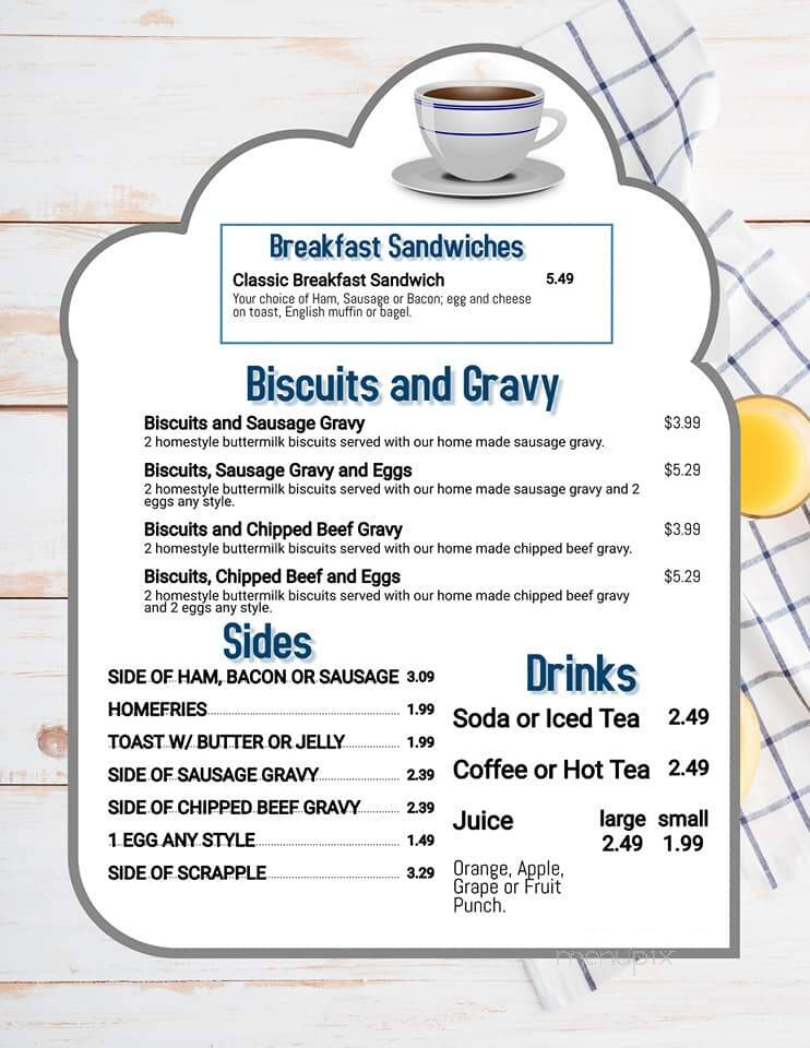 Mountain Gate Family Restaurant - Thurmont, MD menu_pic