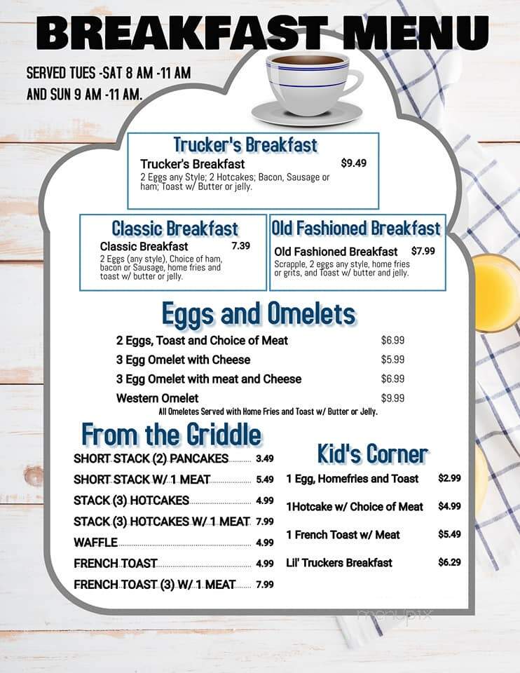 Mountain Gate Family Restaurant - Thurmont, MD menu_pic