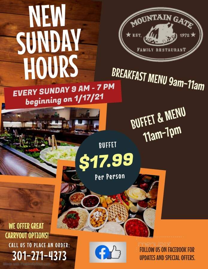 Mountain Gate Family Restaurant - Thurmont, MD menu_pic