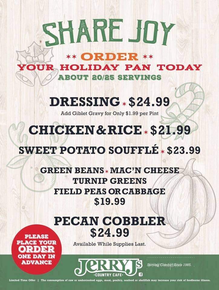 Jerry J's - Blackshear, GA menu_pic